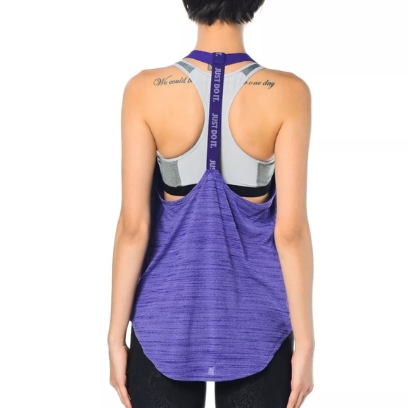 Nike Tops - NIKE Elastika Dri-Fit Heathered Racerback Tank